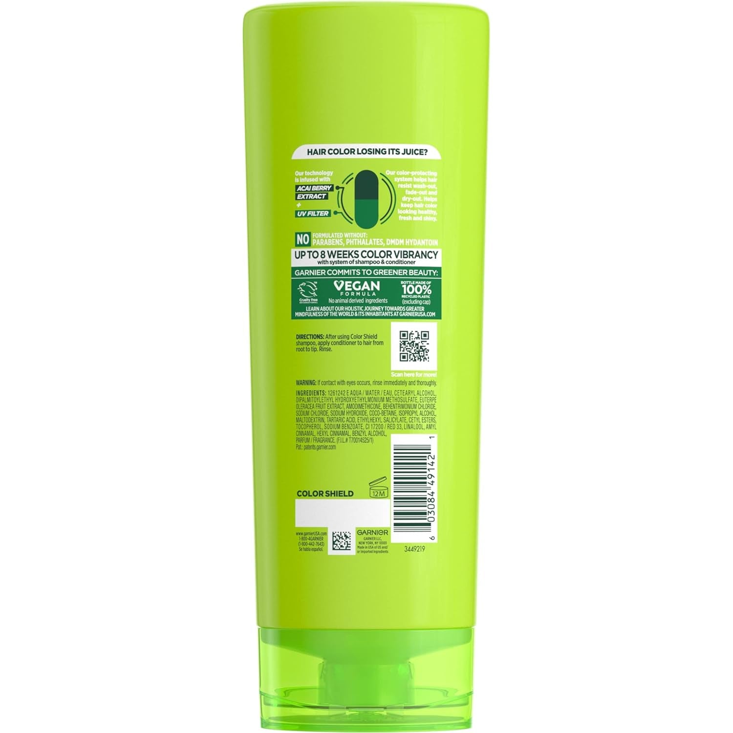 Fructis Color Shield Anti-Fade Conditioner for Color Treated Hair, 12 Fl Oz, 1 Count (Packaging May Vary)