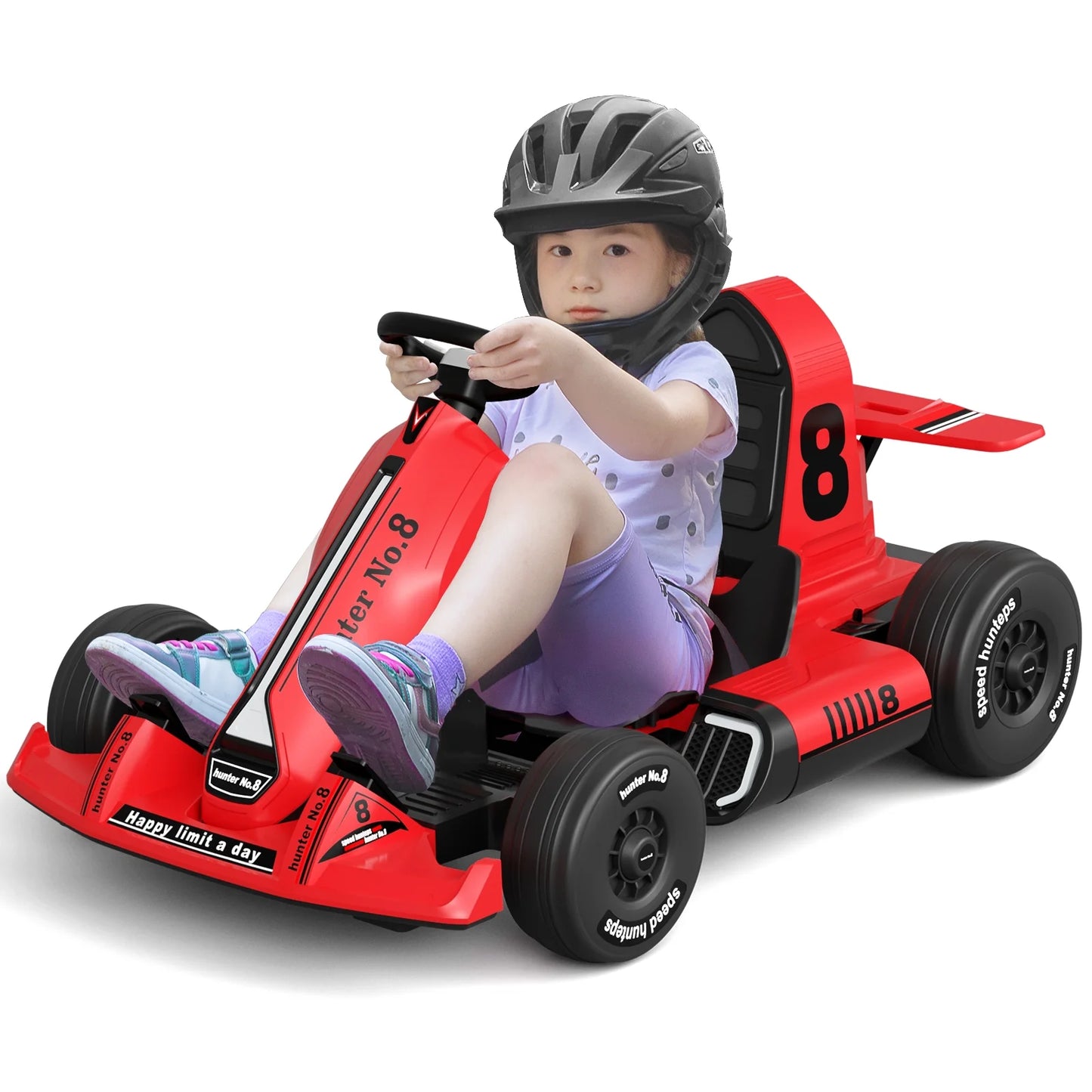 12V Electric Vehicles, Outdoor Race Pedal Go Karting Car for Kids Adults, Remote Control Powered Ride on Toys
