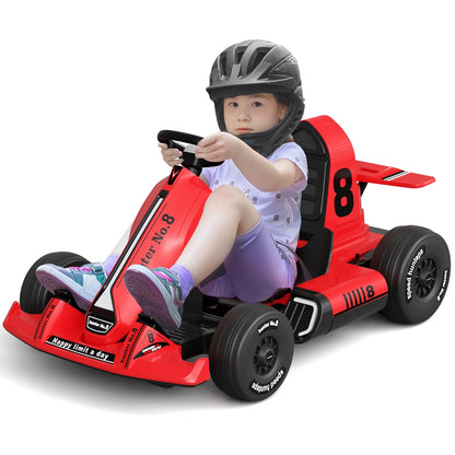 12V Electric Vehicles, Outdoor Race Pedal Go Karting Car for Kids Adults, Remote Control Powered Ride on Toys