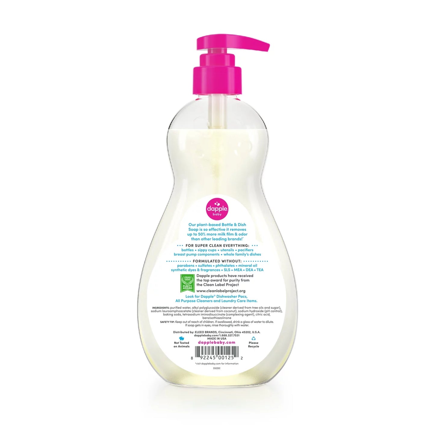 (3 Pack)  Baby Bottle and Dish Soap for Baby Products, Fragrance-Free, 16.9 Fl Oz
