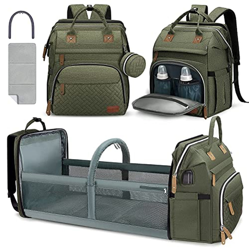 Diaper Bag Backpack, Baby Diaper Bags, Baby Shower Gifts, with Portable Diaper Pad
