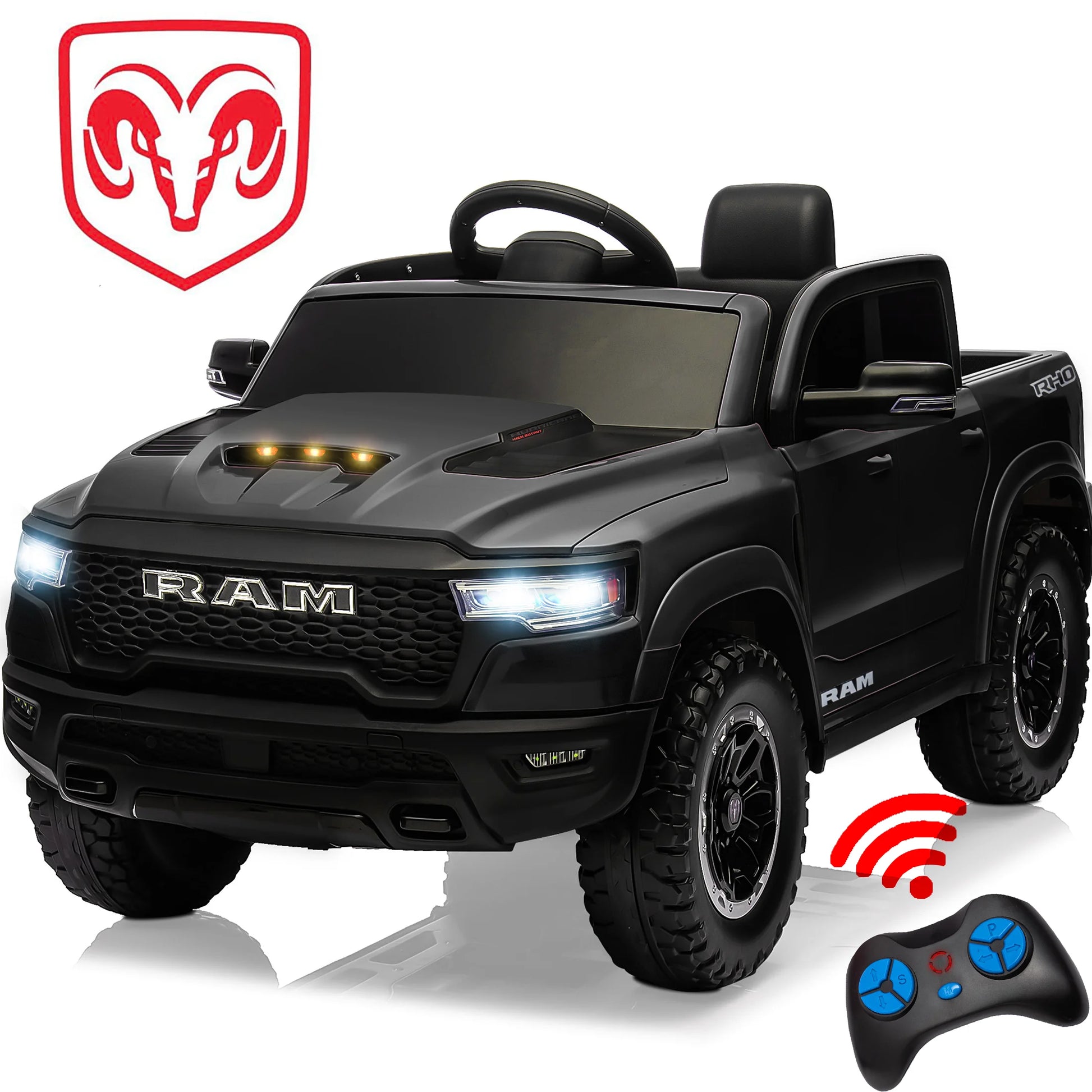 Chevrolet Tahoe Kids Ride on Car, 12V Powered Ride on Toy with Remote Control, 4 Wheels Suspension, Safety Belt, MP3 Player, LED Lights, Electric Vehicles for Boys Girls, Black