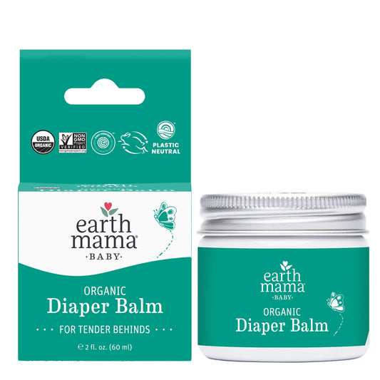 Organic Diaper Balm, Diaper Cream for Newborns, Infants, & Toddlers, 2 Fl Oz.