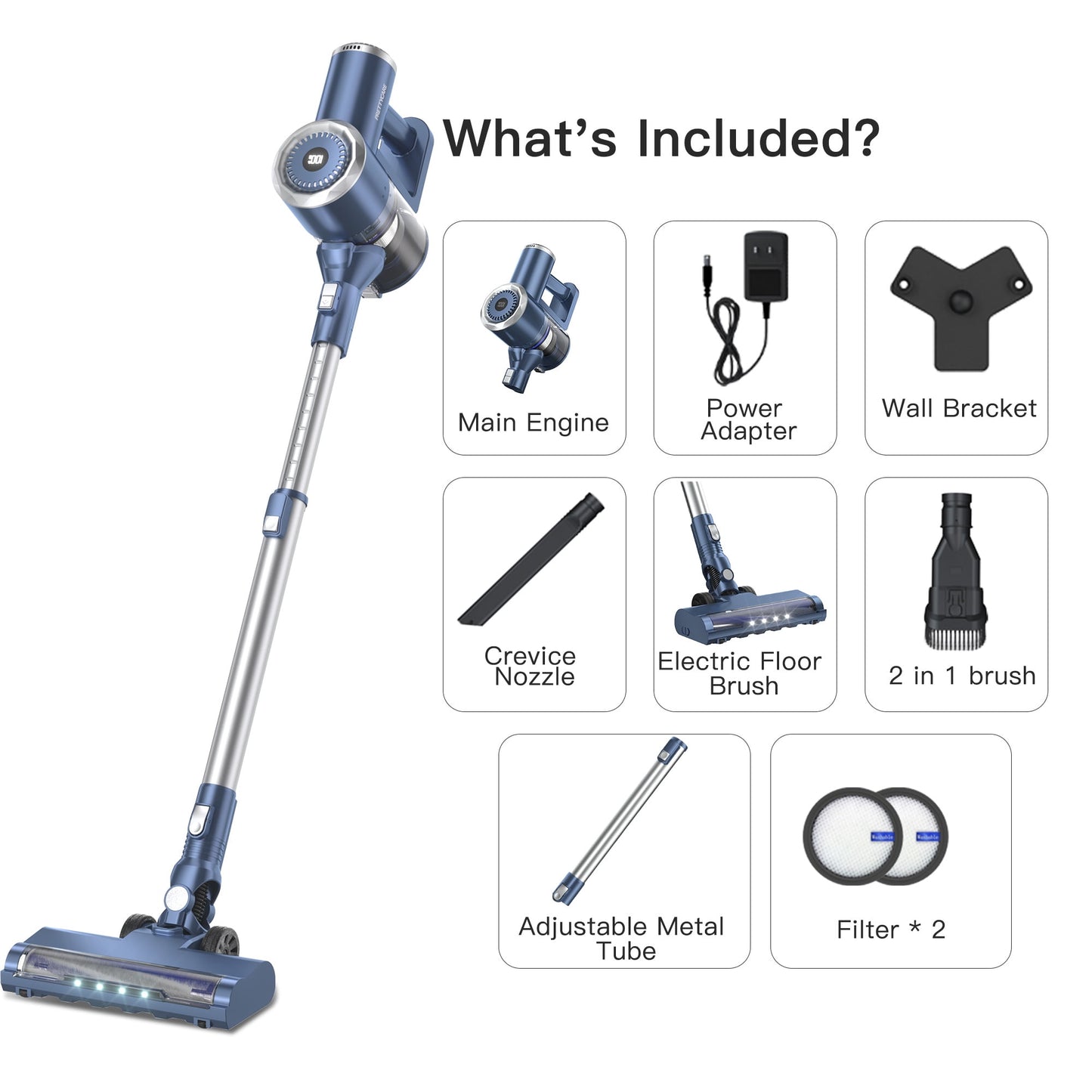 Cordless Stick Vacuum Cleaner Lightweight Upright for Carpet Hard Floor Pet Hair W200