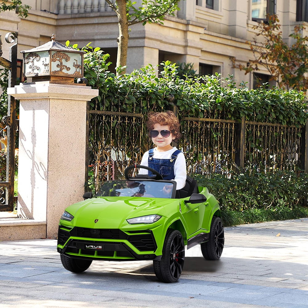Lamborghini 12V Kids Electric Cars, Battery Powered Ride on Cars with Remote Control, Toddler Ride on Toys for 3+Years Olds Girls Boys, Green