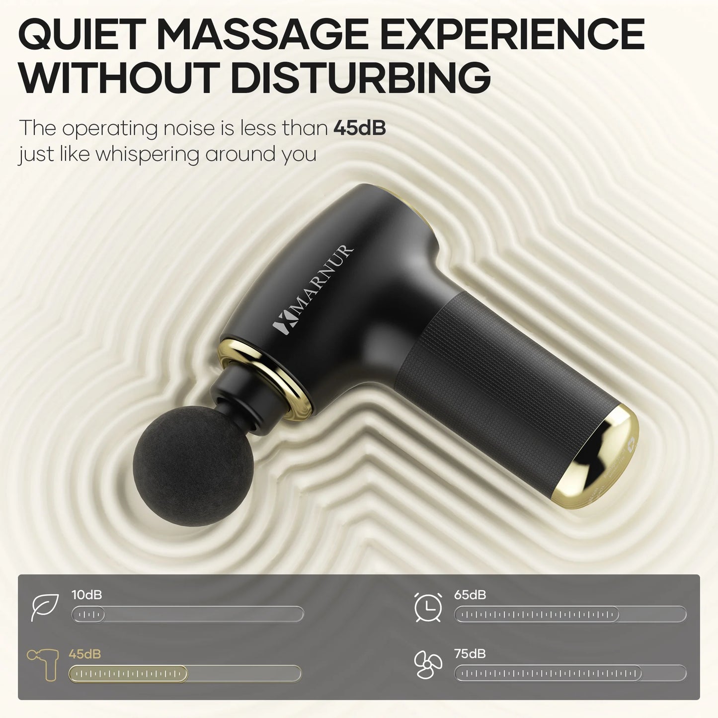 Mini Massage Gun with Brushless Motor Portable Handheld Deep Tissue Massager, Light & Palm-Size & Quiet, Black