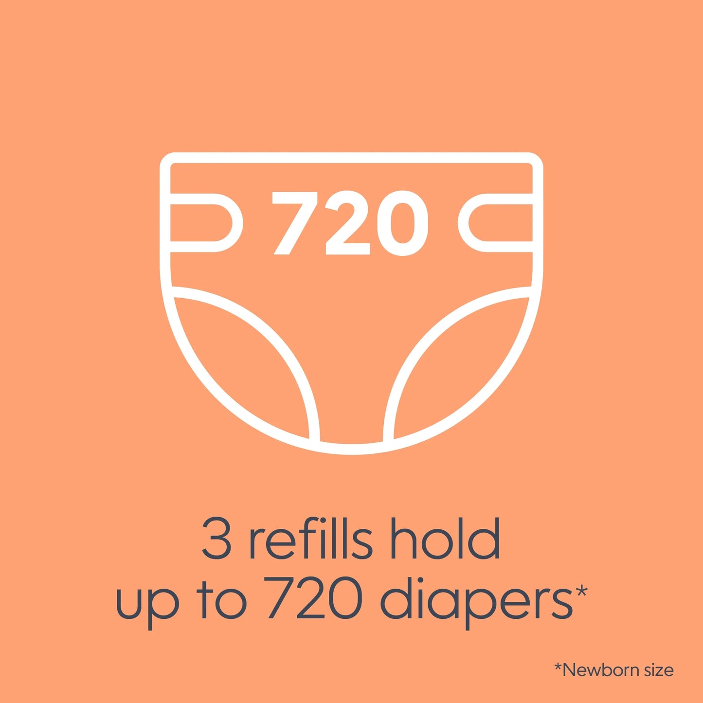 Diaper Pail Refills, Clean Laundry Scent, 3 Pack, 720 Count