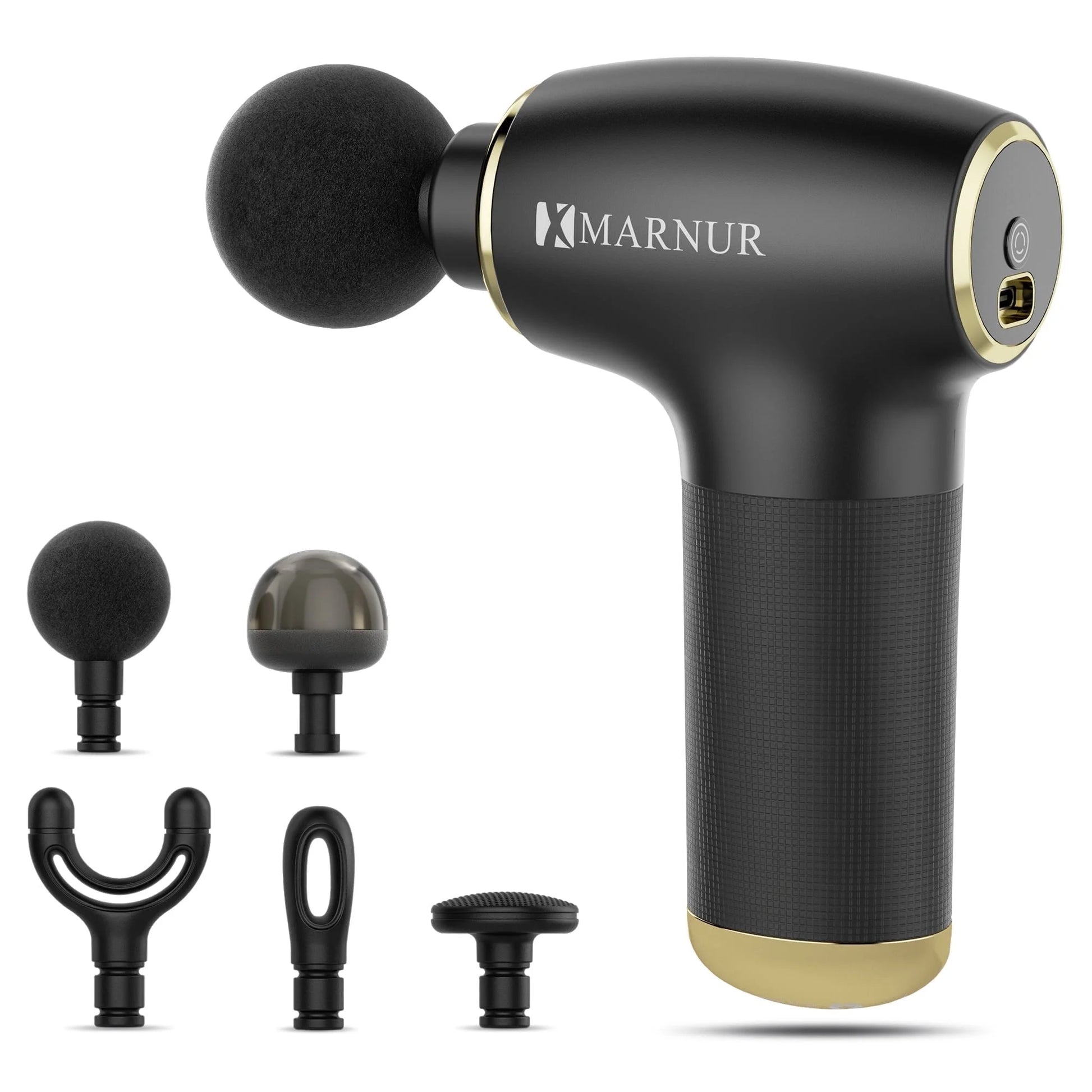 Mini Massage Gun with Brushless Motor Portable Handheld Deep Tissue Massager, Light & Palm-Size & Quiet, Black