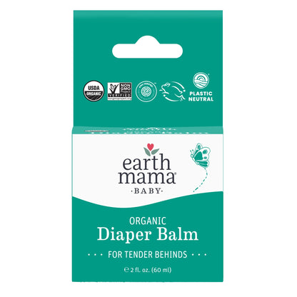Organic Diaper Balm, Diaper Cream for Newborns, Infants, & Toddlers, 2 Fl Oz.