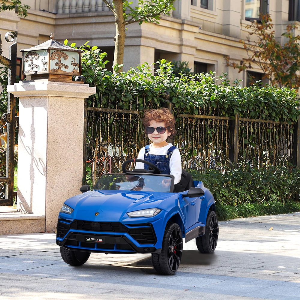 Lamborghini 12V Kids Electric Cars, Battery Powered Ride on Cars with Remote Control, Toddler Ride on Toys for 3+Years Olds Girls Boys, Blue
