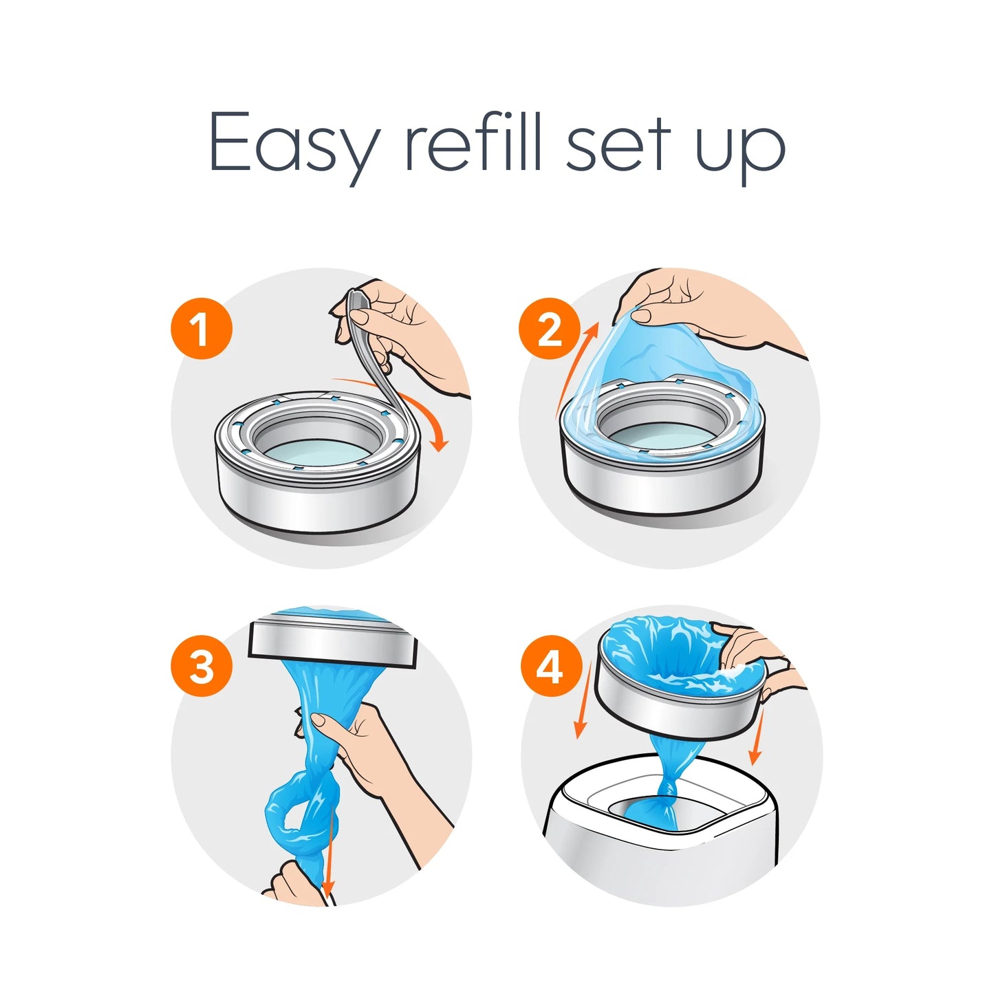 Diaper Pail Refills, Clean Laundry Scent, 3 Pack, 720 Count