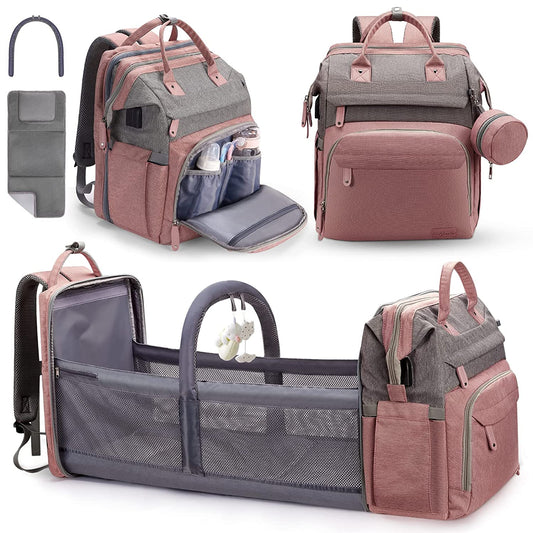 Diaper Bag Backpack, Baby Diaper Bags, Baby Shower Gifts, with Portable Diaper Pad