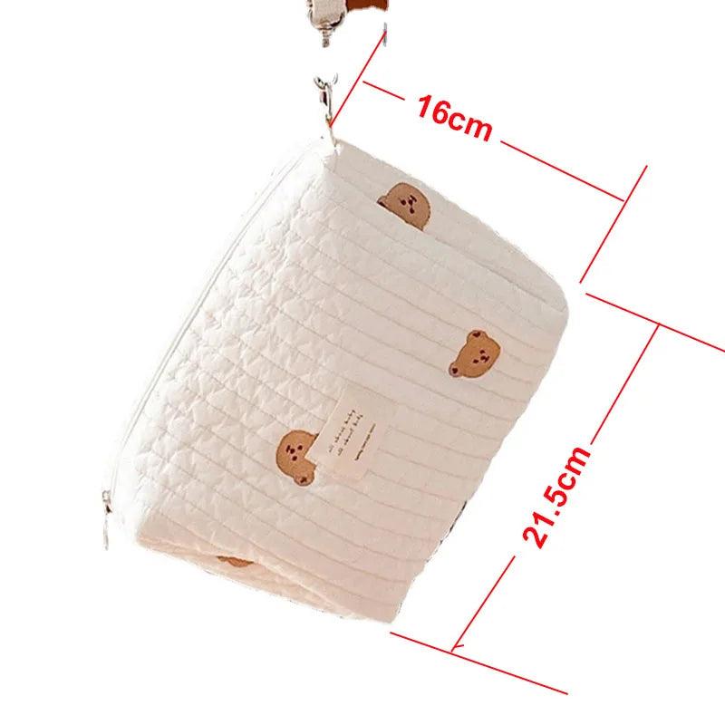 Baby Diaper Bag Cotton Bear Shape Portable Baby Diaper Caddy Organizer Reusable Nappies Stroller Diaper Wet Bag