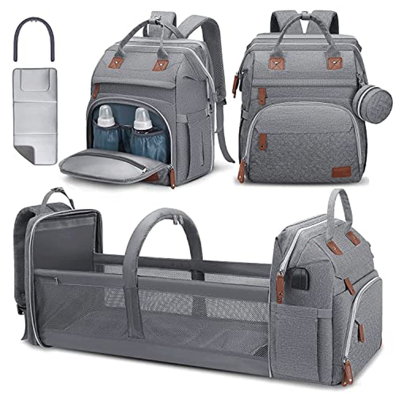Diaper Bag Backpack, Baby Diaper Bags, Baby Shower Gifts, with Portable Diaper Pad