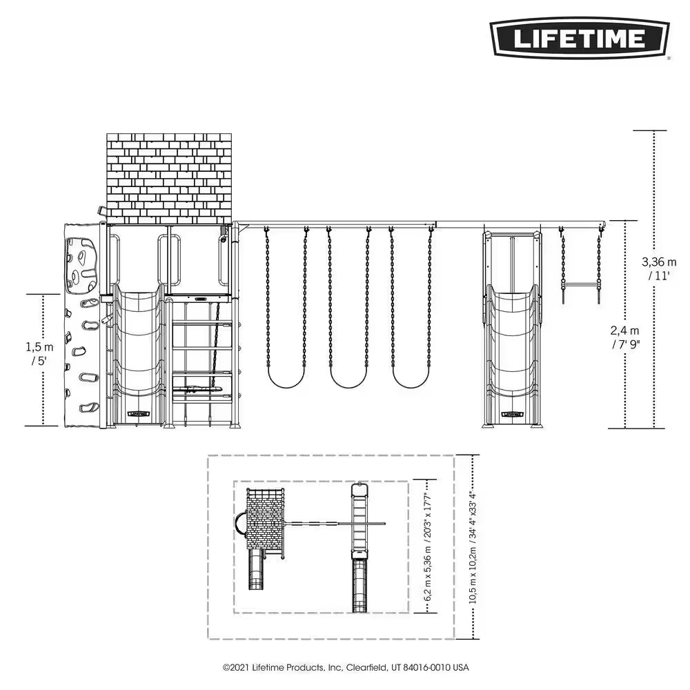 Big Stuff Deluxe Swing Playset (Earthtone)