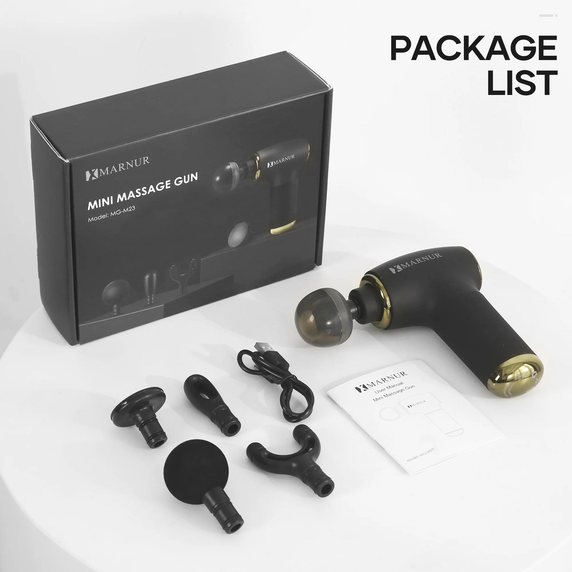 Mini Massage Gun with Brushless Motor Portable Handheld Deep Tissue Massager, Light & Palm-Size & Quiet, Black