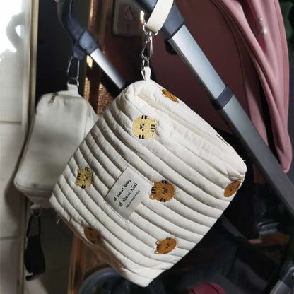 Baby Diaper Bag Cotton Bear Shape Portable Baby Diaper Caddy Organizer Reusable Nappies Stroller Diaper Wet Bag