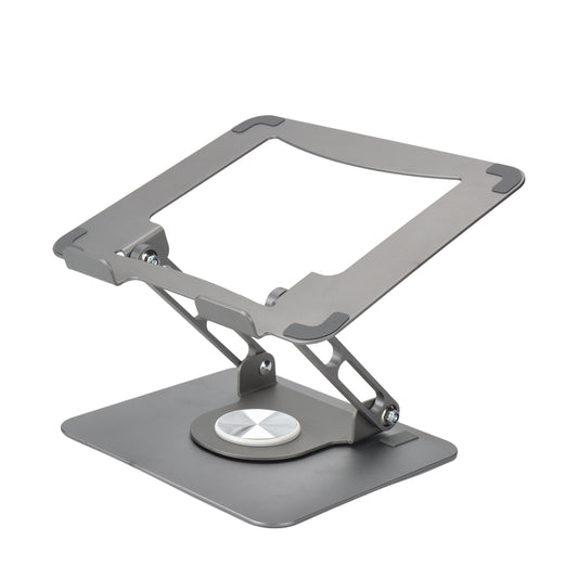 Swivel Laptop Stand for Desk – Adjustable Laptop Stand for Desk 360 Rotation – Raise, Tilt, Rotate, Cool Laptops with This Ergonomic Laptop Riser for Desk Ipad Stand Laptop Cooling Pad (Space Gray)