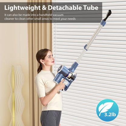 Cordless Stick Vacuum Cleaner Lightweight Upright for Carpet Hard Floor Pet Hair W200