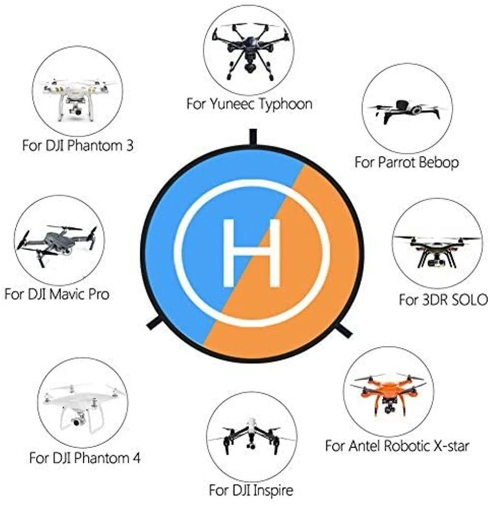 30 Inch Drone Landing Pads, Waterproof Universal Landing Pad Fastfold Double Sided Quadcopter Landing Pads for Rc Drones Helicopter Dji Spark Mavic Pro Phantom 234 Pro Inspire 21 3Dr Solo