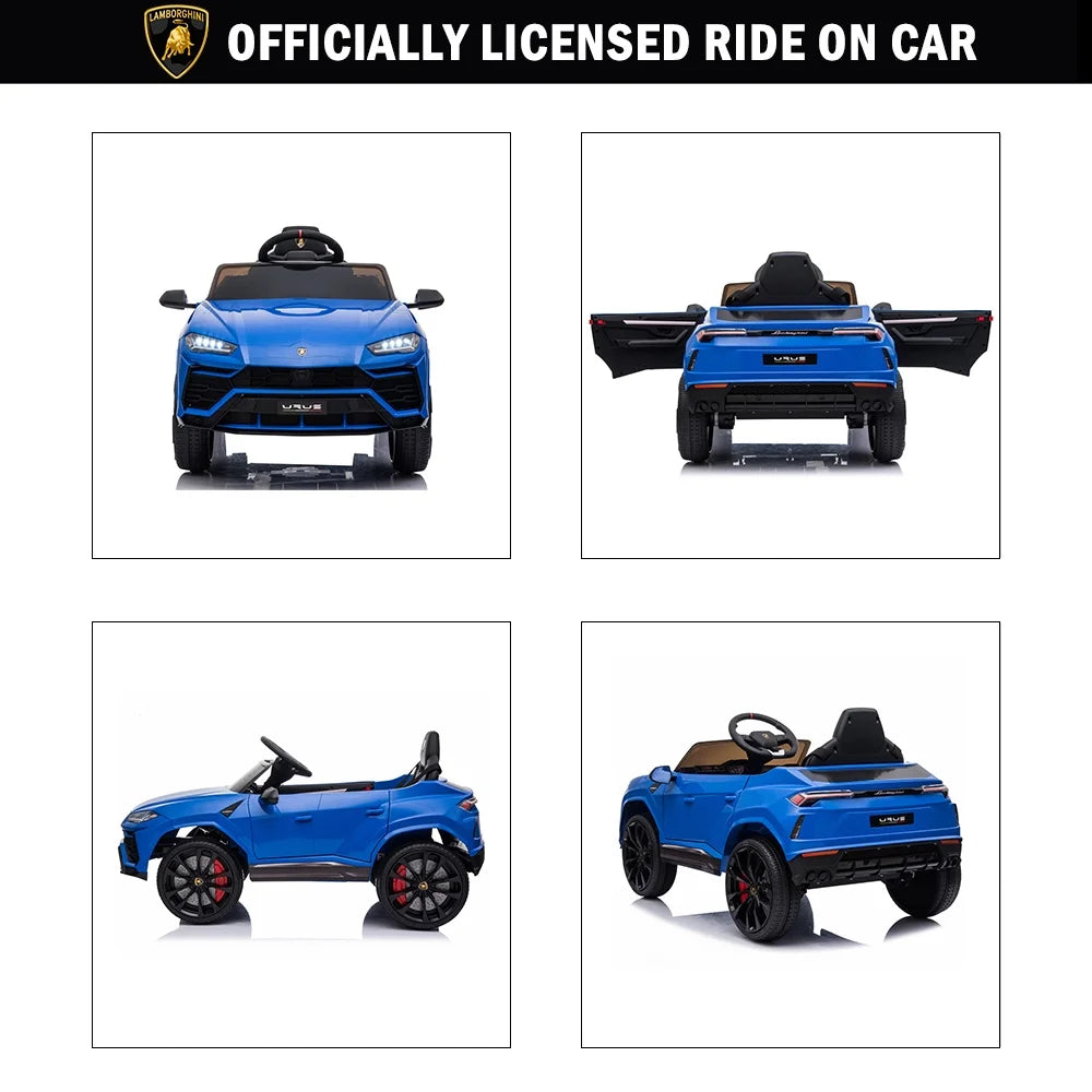 Lamborghini 12V Kids Electric Cars, Battery Powered Ride on Cars with Remote Control, Toddler Ride on Toys for 3+Years Olds Girls Boys, Blue