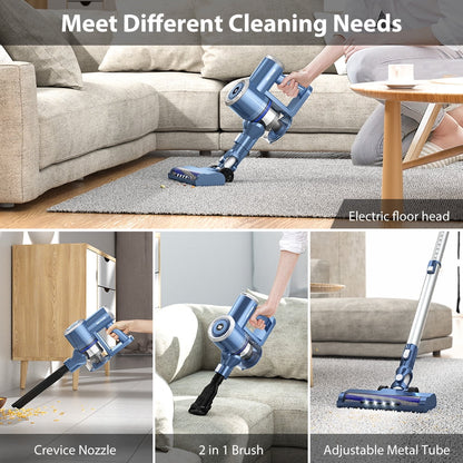 Cordless Stick Vacuum Cleaner Lightweight Upright for Carpet Hard Floor Pet Hair W200