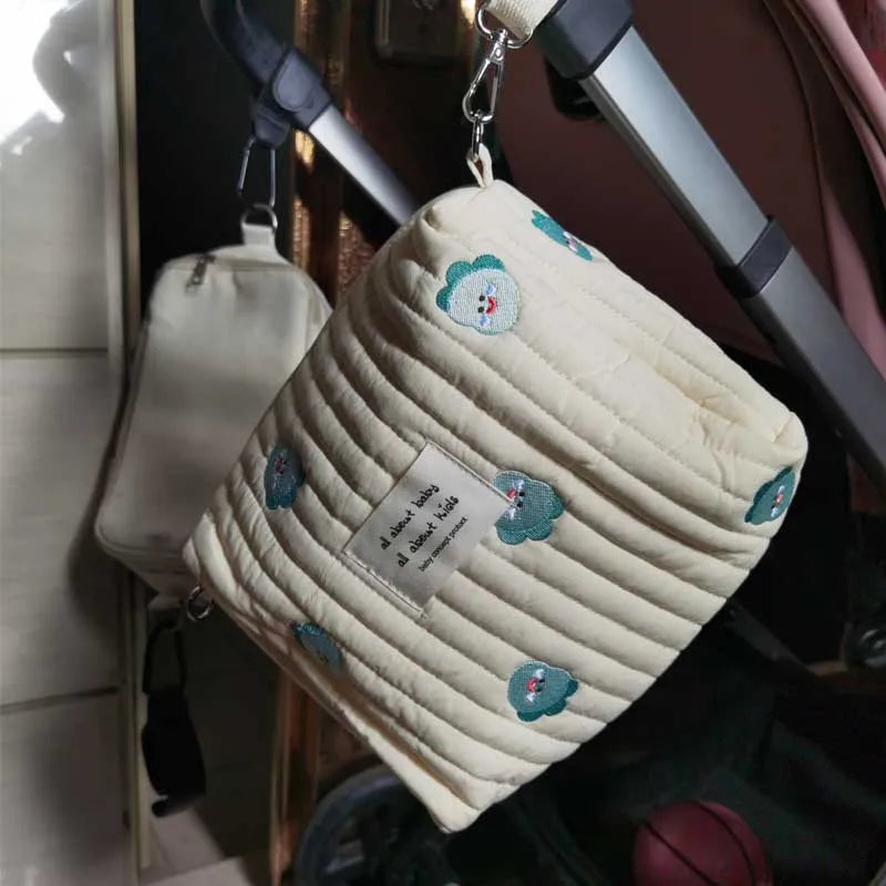 Baby Diaper Bag Cotton Bear Shape Portable Baby Diaper Caddy Organizer Reusable Nappies Stroller Diaper Wet Bag