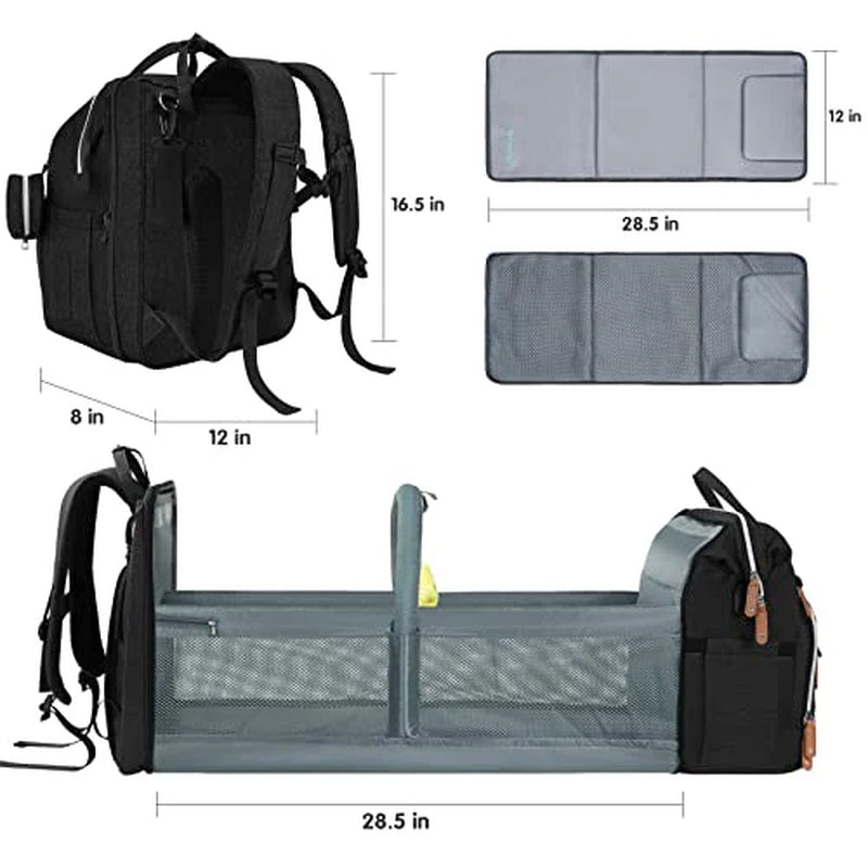 Diaper Bag Backpack, Baby Diaper Bags, Baby Shower Gifts, with Portable Diaper Pad