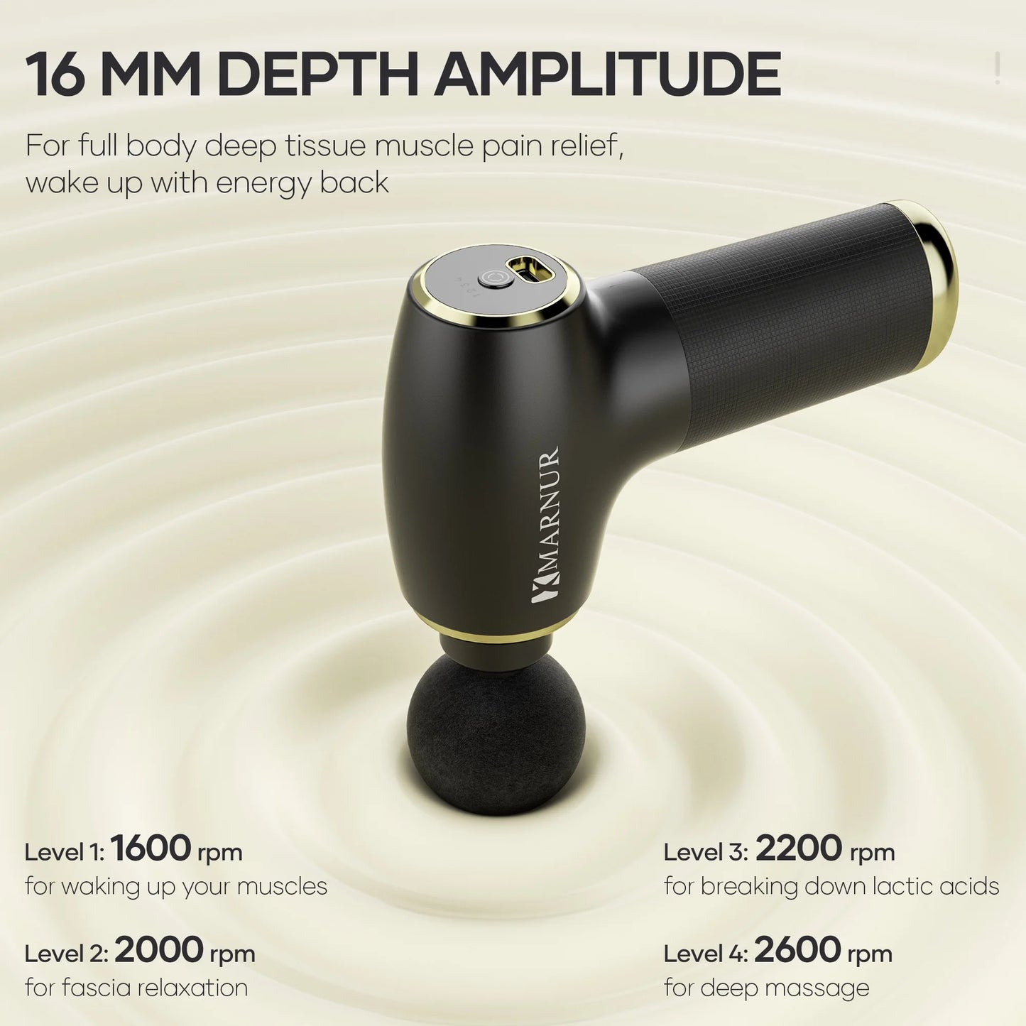 Mini Massage Gun with Brushless Motor Portable Handheld Deep Tissue Massager, Light & Palm-Size & Quiet, Black