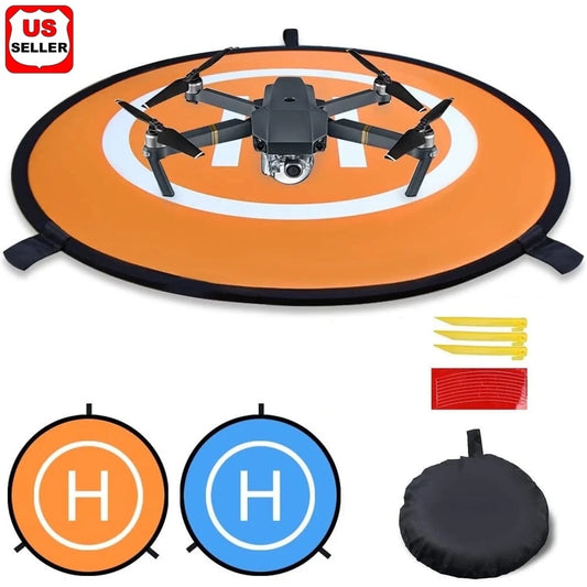 30 Inch Drone Landing Pads, Waterproof Universal Landing Pad Fastfold Double Sided Quadcopter Landing Pads for Rc Drones Helicopter Dji Spark Mavic Pro Phantom 234 Pro Inspire 21 3Dr Solo