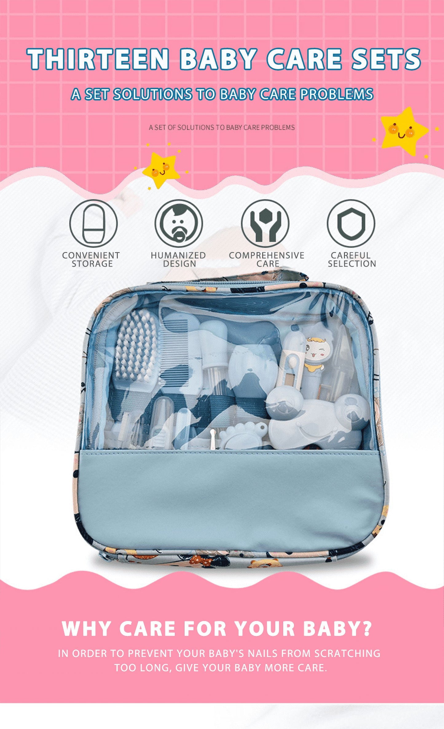 Kit13 Baby Beauty Care Products Nasal Aspirator Grooming Care