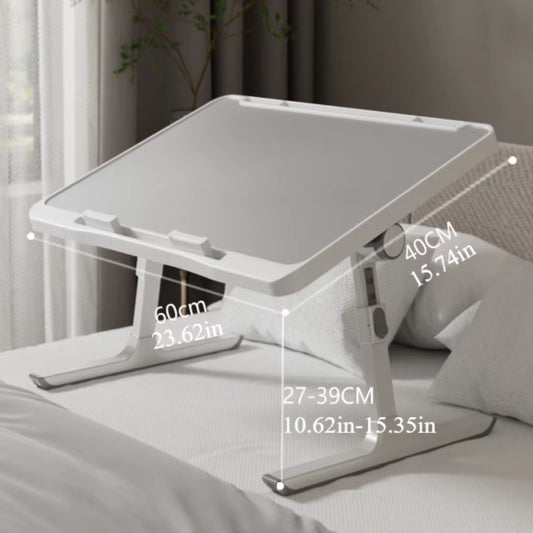 Foldable Laptop Bed Tray Table, Height and Angle Adjustable Laptop Bed Table, Laptop Table for Bed/Sofa/Sofa Chair/Floor, Laptop