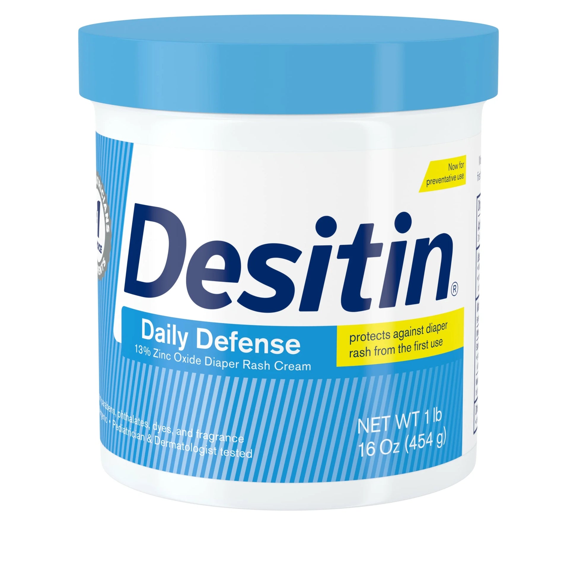 (3 Pack)  Daily Defense Baby Diaper Rash Cream, Butt Paste with 13% Zinc Oxide, 16 Oz