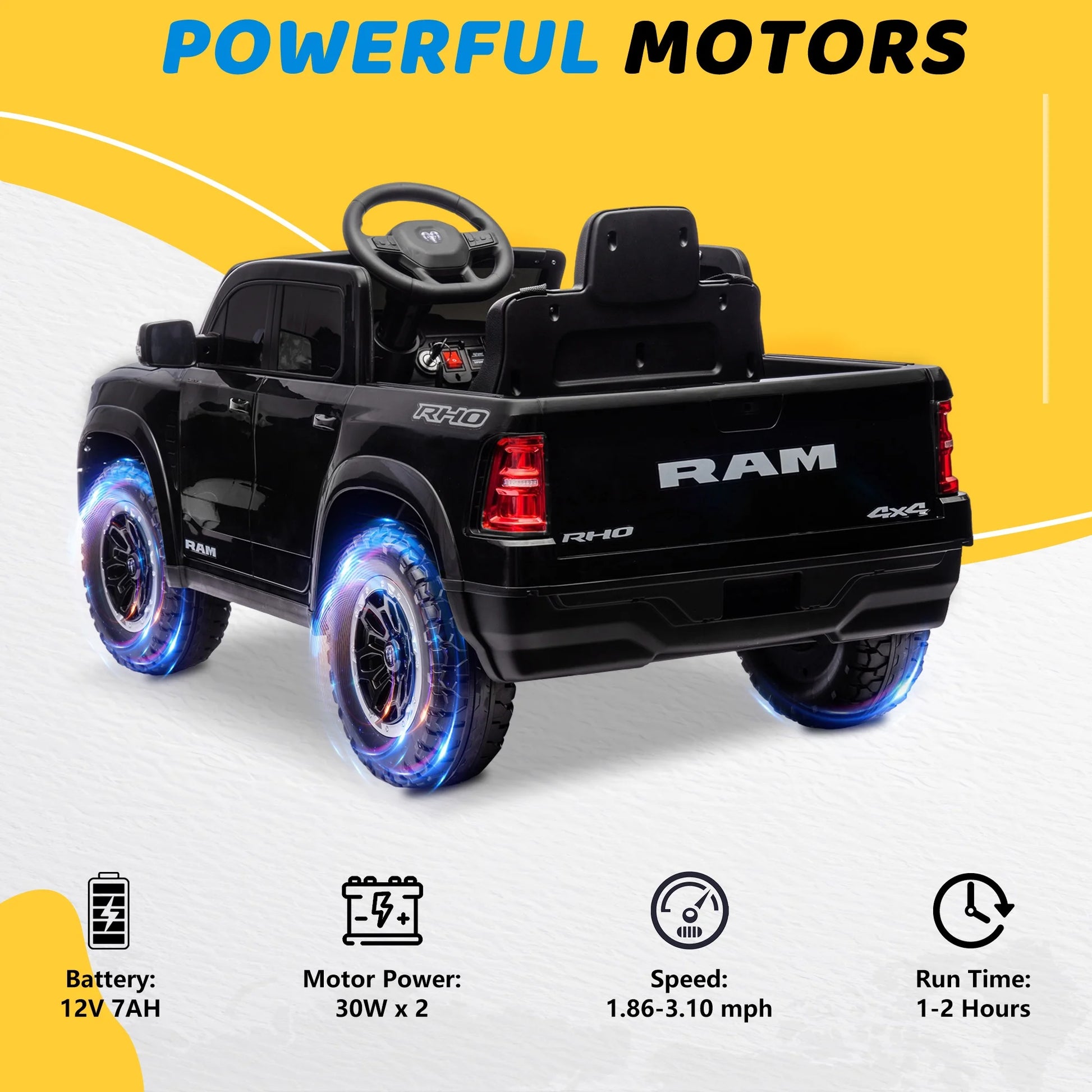 Chevrolet Tahoe Kids Ride on Car, 12V Powered Ride on Toy with Remote Control, 4 Wheels Suspension, Safety Belt, MP3 Player, LED Lights, Electric Vehicles for Boys Girls, Black
